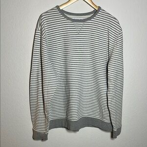 ANDNOW THIS Gray Striped Sweater Men’s Size Large
